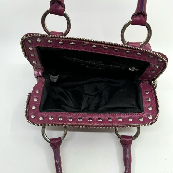 Vintage TOSCA BLU Fuchsia Leather Small Handbag - Picture 4 of 6